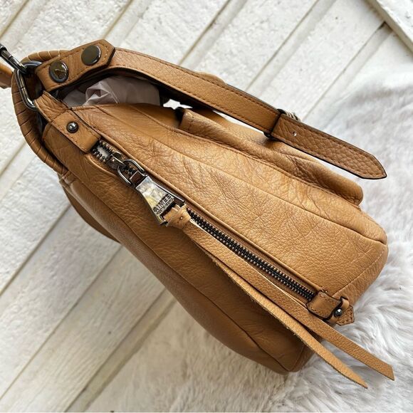 AIMEE KESTENBERG Tan Flap All for Love Hobo Crossbody Tote Baguette Satchel - Picture 6 of 11